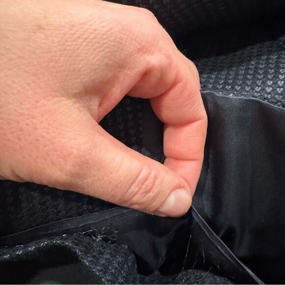 LANVIN Newman Marcus Mens Navy Blue Wool Solid 2-Button Blazer Jacket Vintage - Picture 8 of 8